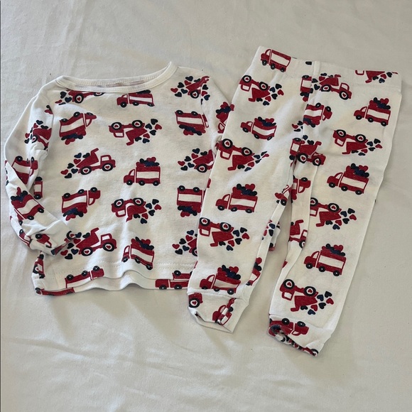 Chick Pea Red and Black Truck Pajama Set - Picture 1 of 2